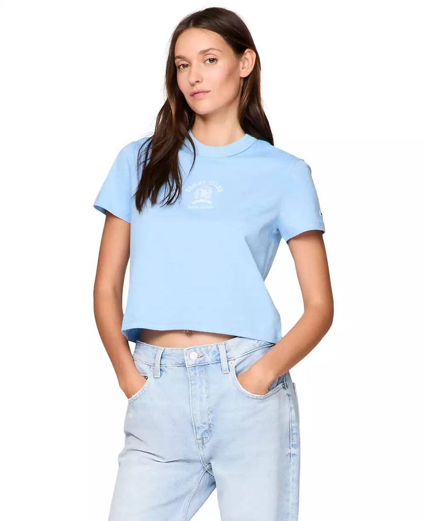 売れ筋商品|||トミーヒルフィガー カットソー トップス レディース Women's Cotton Relaxed Varsity T-Shirt Custard Cream Tommy Jeans Women's Cotton Relaxed Varsity T-Shirt - T