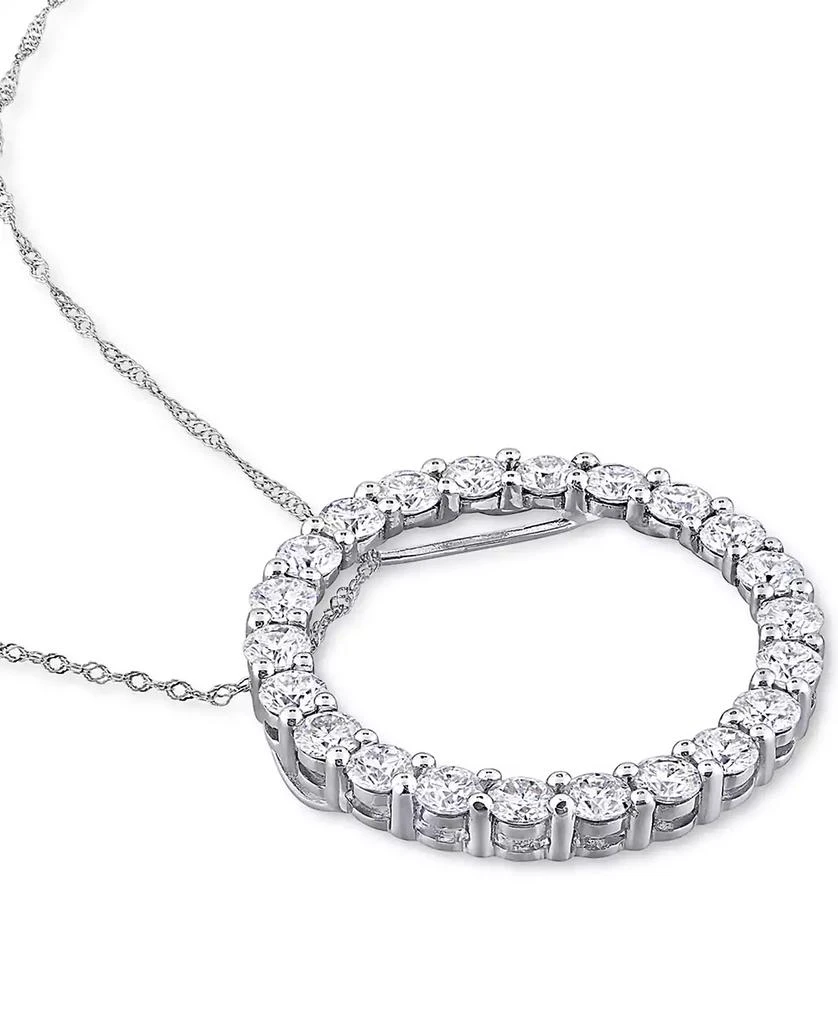 Macy
s Lab-Grown Moissanite Circle 17" Pendant Necklace (2-1/5 ct. t.w.) in 14k White Gold 4