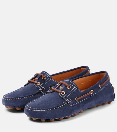 Tod's Gommino Bubble suede boat shoes 4