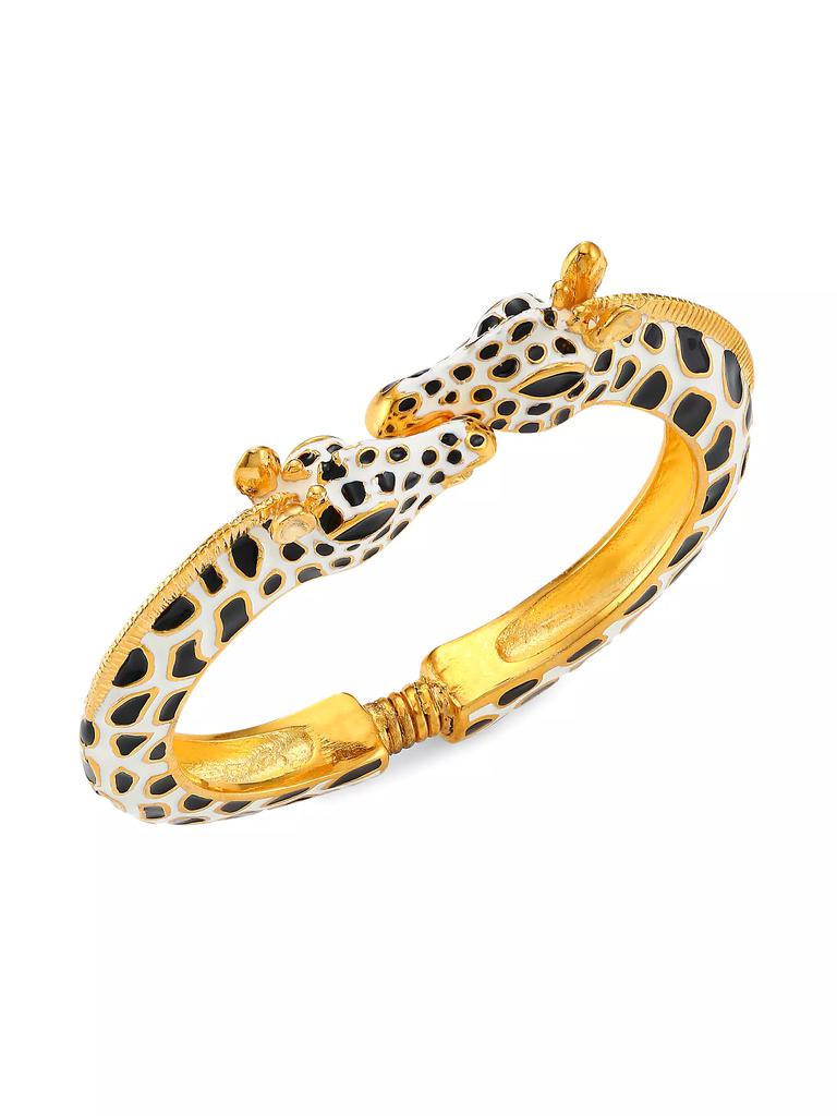 Kenneth Jay Lane 24K Goldplated & Enamel Giraffe Bangle Bracelet