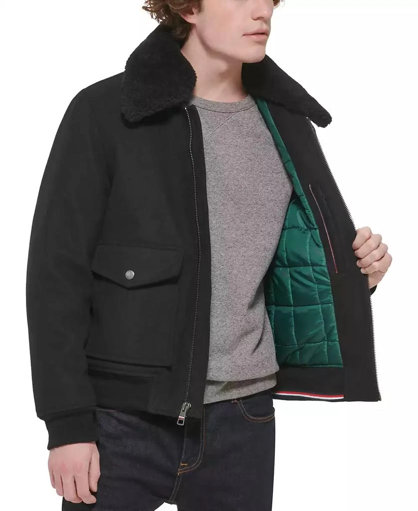 Tommy Hilfiger Men's Faux-Fur-Collar Bomber Jacket 5