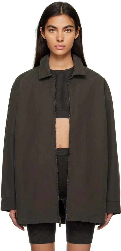 Essentials Gray Zip Jacket 1