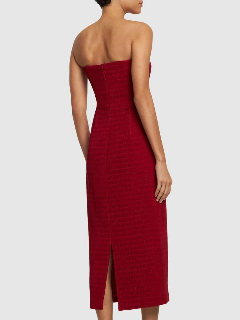 Emilia Wickstead Ryder Strapless Tweed Midi Dress 2