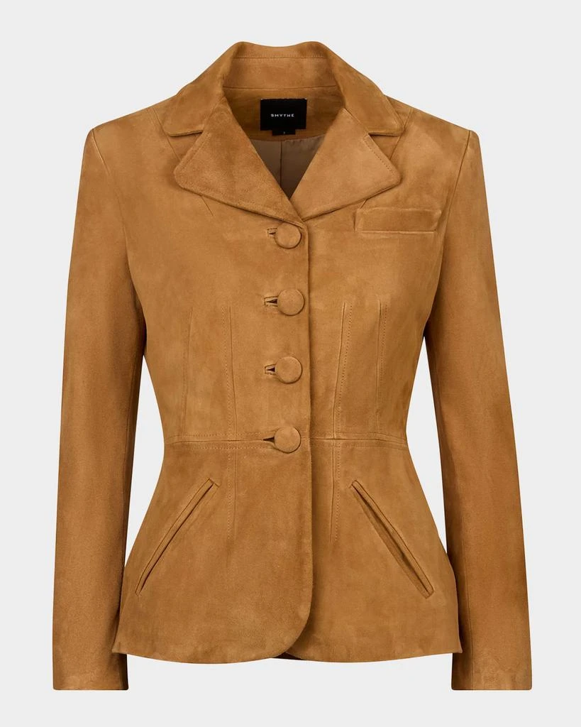 Smythe Shrunken Suede Single-Breasted Blazer