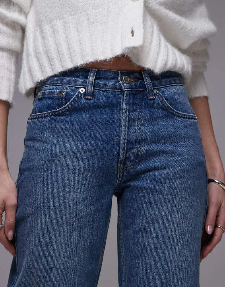 Topshop Topshop Runway jean with side split in mid blue 5