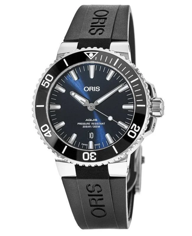 Oris Oris Aquis Date Blue Dial Black Rubber Strap Men's Watch 01 733 7766 4135-07 4 22 64FC 1