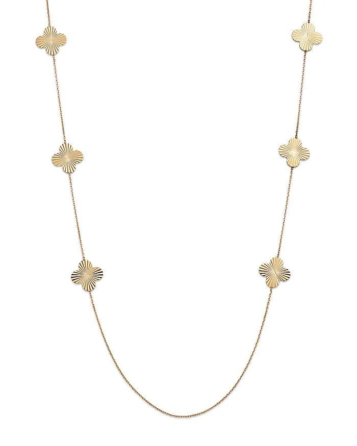 Alberto Amati 14K Yellow Gold Flower Statement Necklace, 27" 1