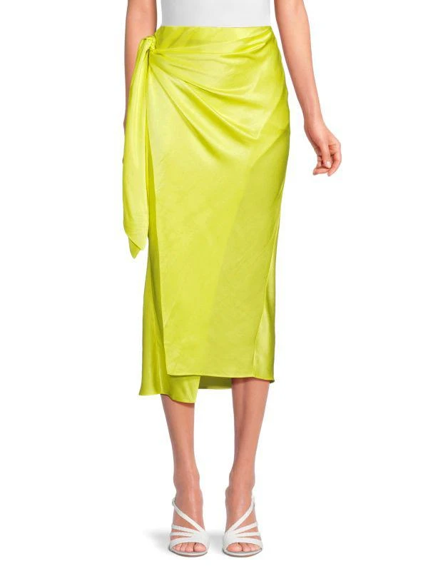 Rails Adrienne Satin Wrap Midi Skirt 1