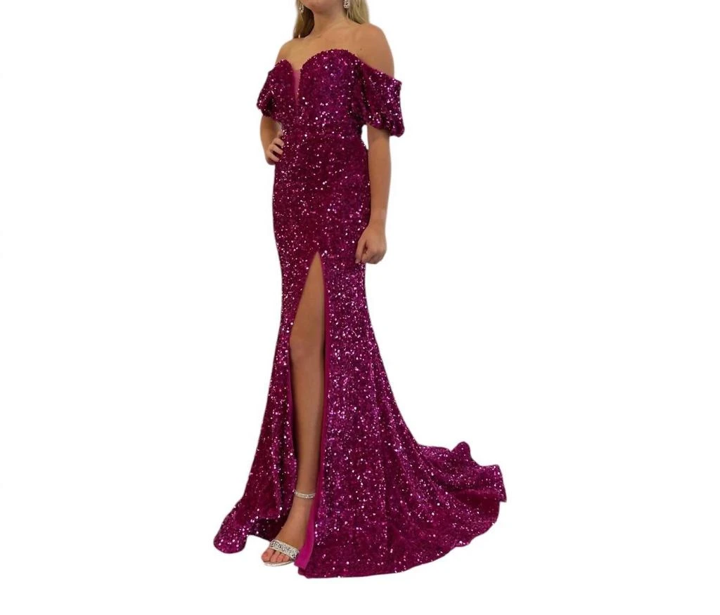 Deep V Neck Sequin Prom Gown In Fuschia On Sale Now with Up to 50% Off | Discover Exclusive Deals & Savings at BeyondStyle Authentic Sherri Hill dresses|clothing|women with Limited-Time Deep V Neck Sequin Prom Gown In Fuschia On Sale Now with Up to 50% Off | Discover Exclusive Deals & Savings at BeyondStyle Authentic Sherri Hill dresses|clothing|women with Limited-Time