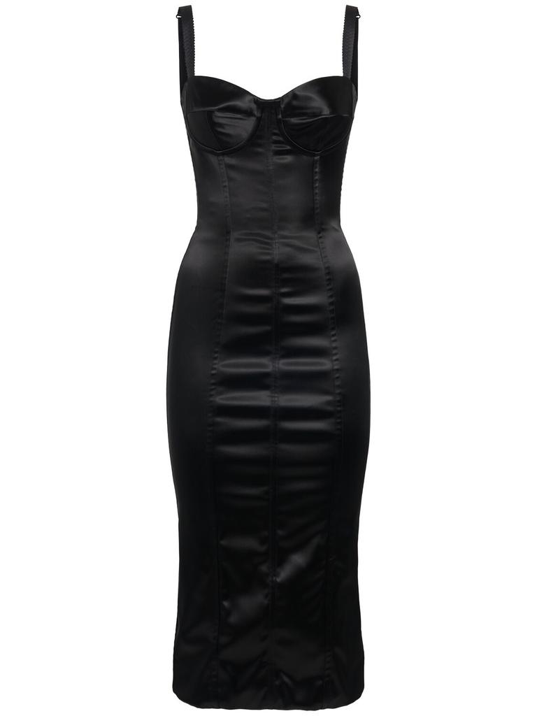 Dolce & Gabbana Silk midi pencil dress with Maiolica print