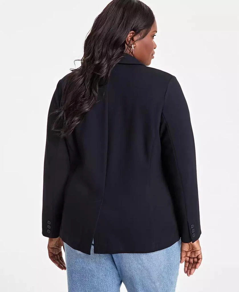On 34th Trendy Plus Size Longline Ponté-Knit Blazer, Created for Macy's 2