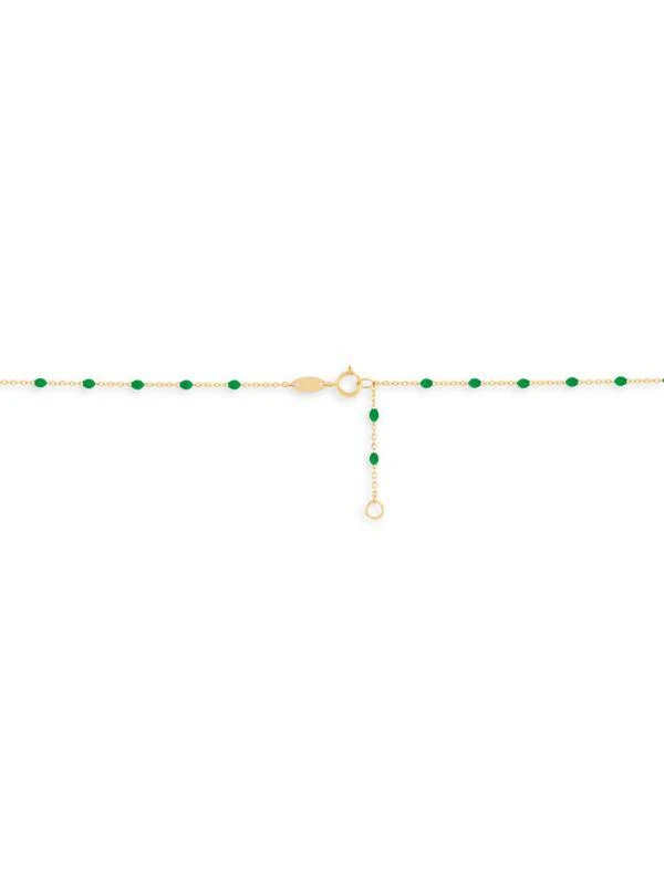 Saks Fifth Avenue 14K Yellow Gold & Enamel Beaded Cable Chain Necklace 3