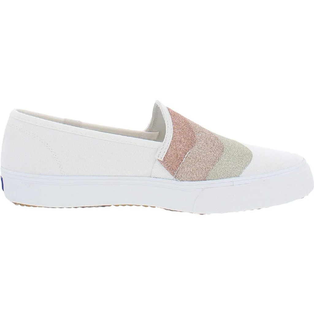 Keds Double Decker Wave Womens Canvas Glitter Loafers 2