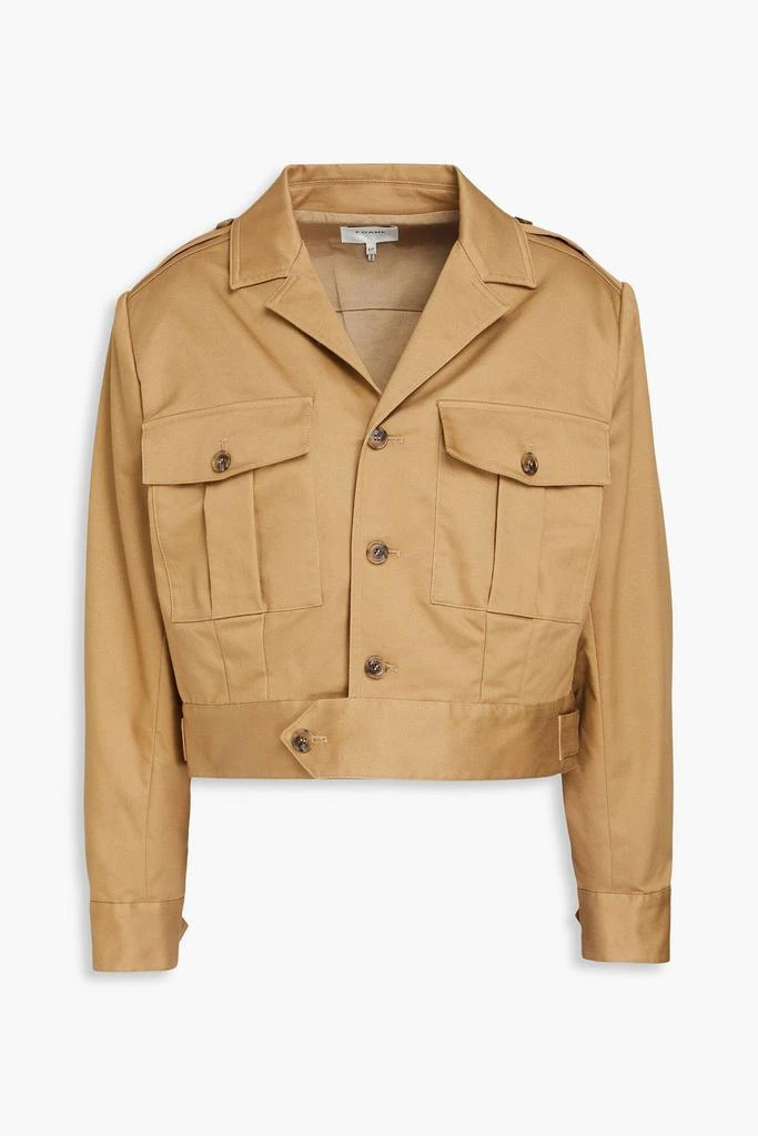 FRAME Pleated cotton-blend twill jacket 1
