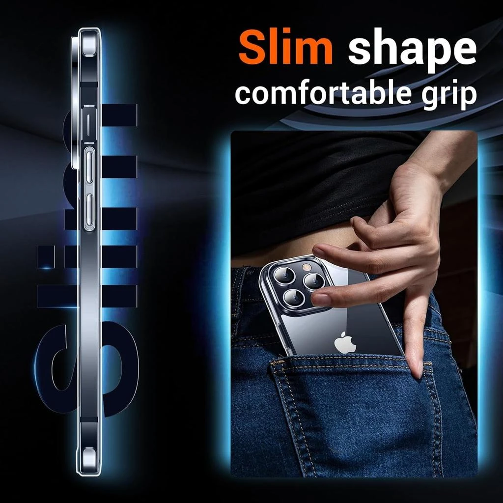 ENTRONIX Entronix Bundle Compatible with iPhone 13 Pro Max - [Soft] TPU Clear Case, 2 Clear Screen Protector 
2 Camera Lens Protectors 5