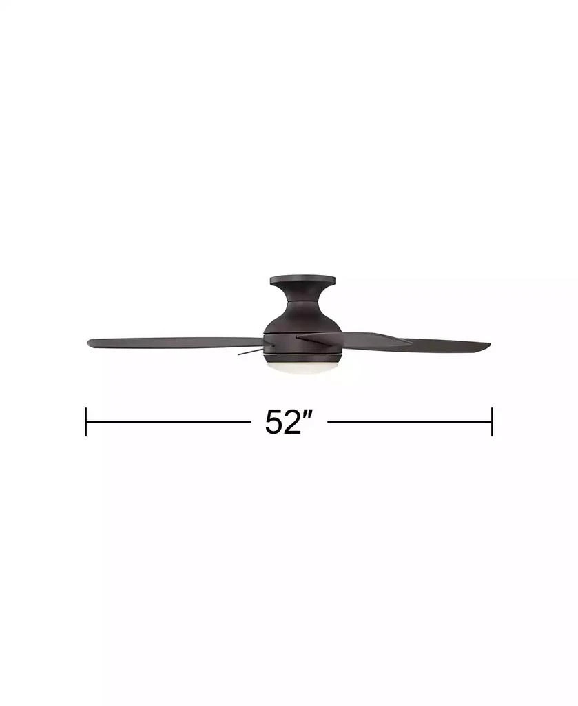 Casa Vieja 52" Casa Elite Mid Century Modern Indoor Ceiling Fan 4 Blade LED Light Remote Control Oil Rubbed Bronze Finish Hugger 2