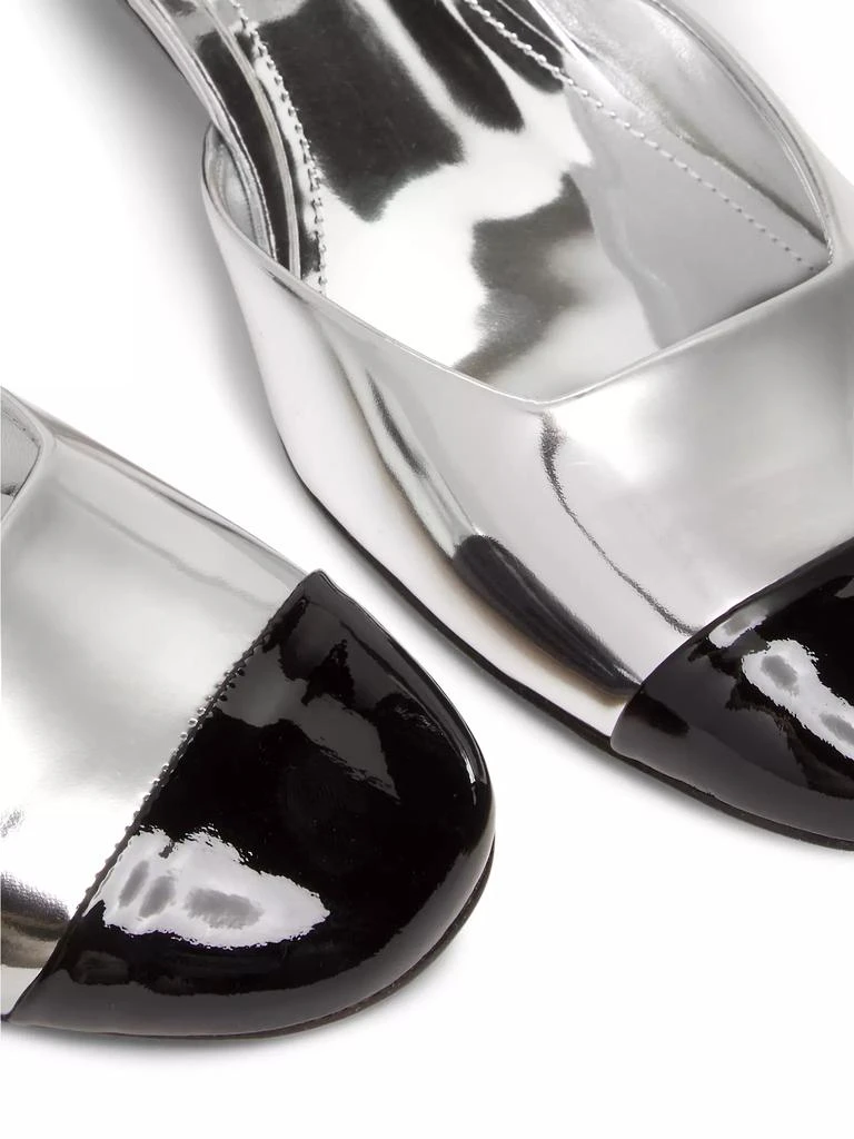 Schutz Bertiel 65MM Two-Tone Metallic Leather Mules 6