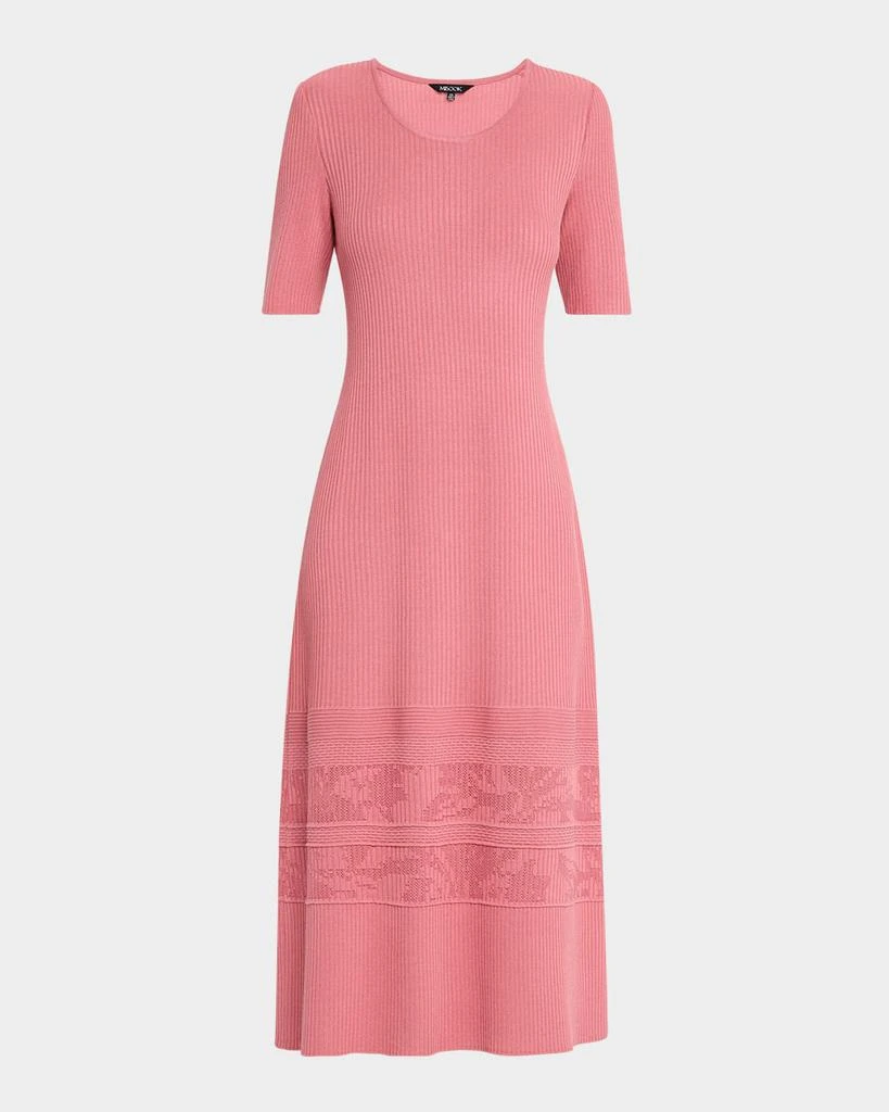 a line knit midi dress Knit A-line Midi Dress