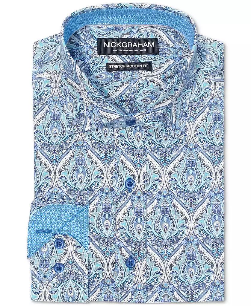 Nick Graham Men's Royal Paisley Dress Shirt