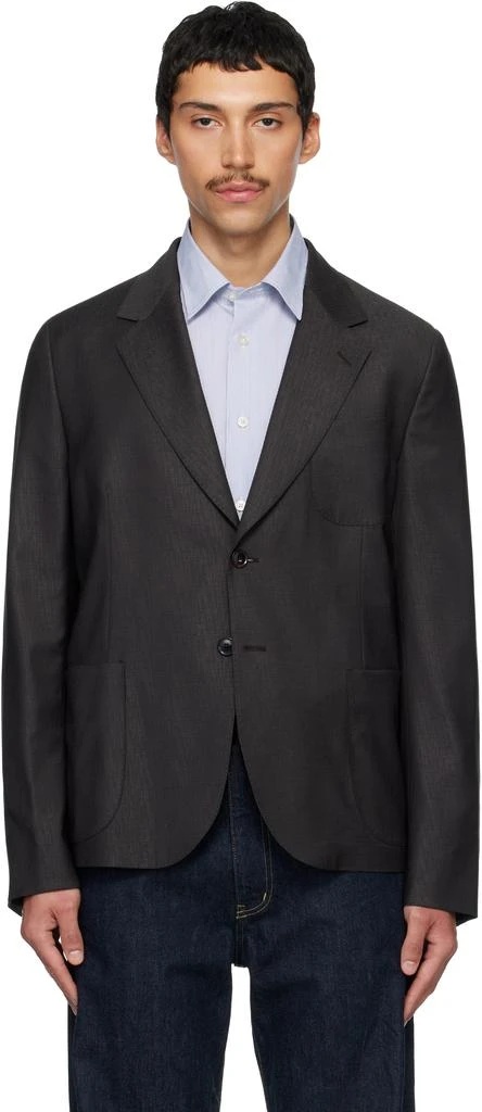 Paul Smith Brown Two-Button Patch Pocket Blazer