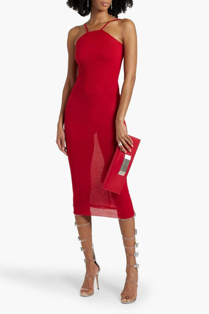 Skorpio ribbed-knit midi dress  On Sale Now with Up to 70% Off | Discover  Exclusive Deals & Savings at BeyondStyle  Authentic Rick Owens dresses |women|clothing|knit dresses|midi dresses with Limited-Time Discounts, Free