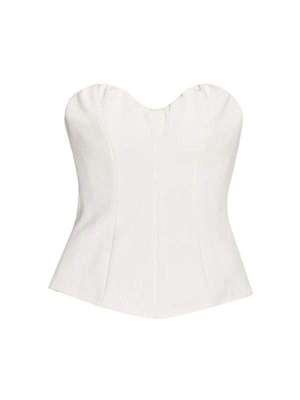 Victoria Beckham Cotton Strapless Corset Top 5