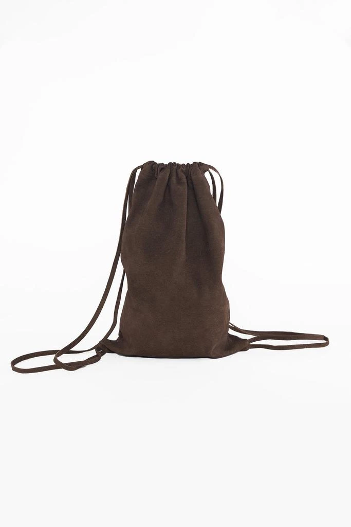 Los Angeles Apparel RLH3414 - Unisex Leather Drawstring Backpack 19