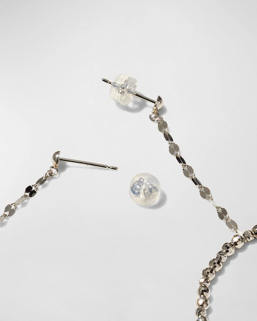 Platinum Born Platinum Drop Hoop Earrings 4