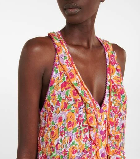Poupette St Barth Mae floral ruffled minidress 4