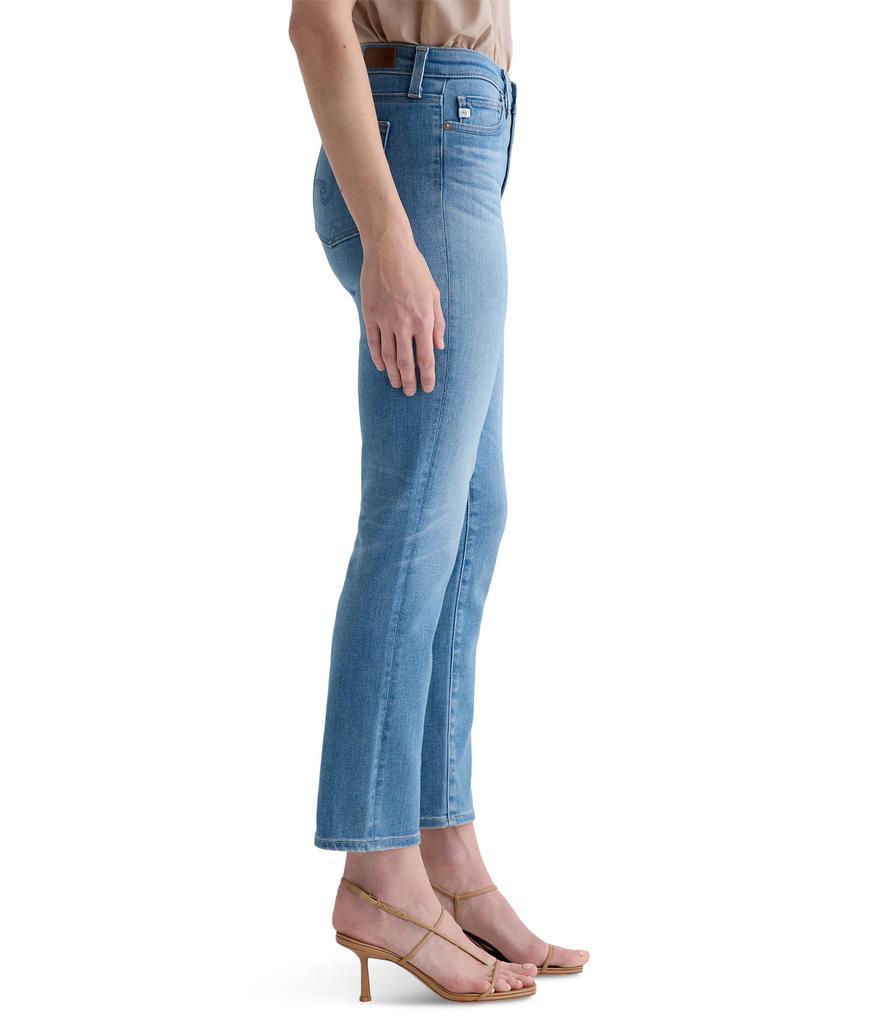 AG Jeans Mari Mid-Rise Slim Straight Crop Jeans in Atlantis