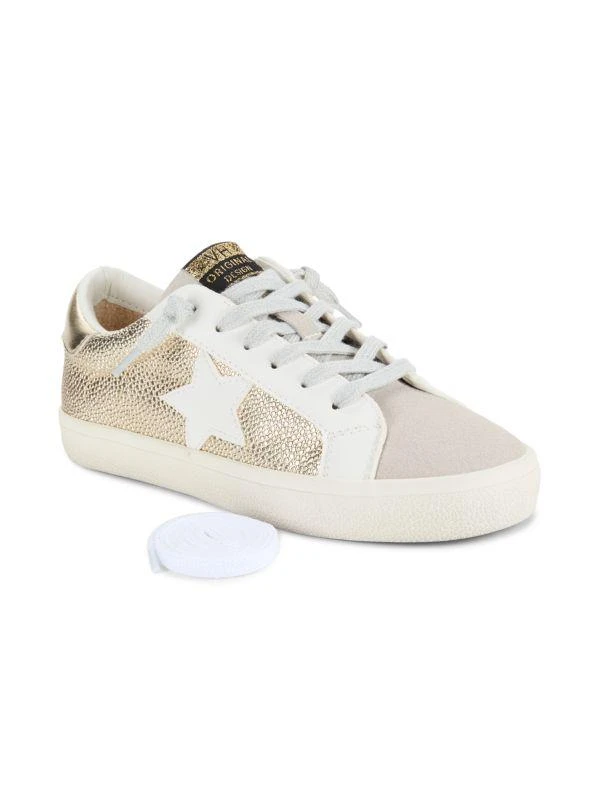 Vintage Havana Pebbled Metallic Star Sneakers 6