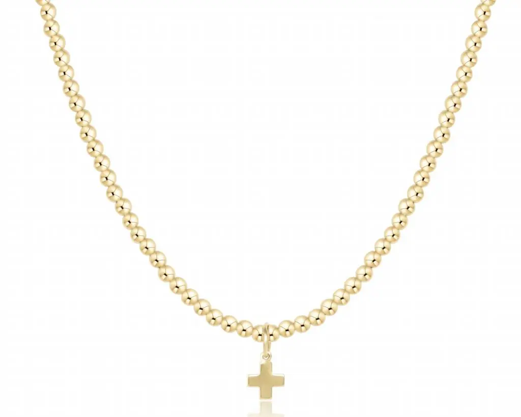 enewton Enewton - 3mm Classic Choker Signature Cross Necklace