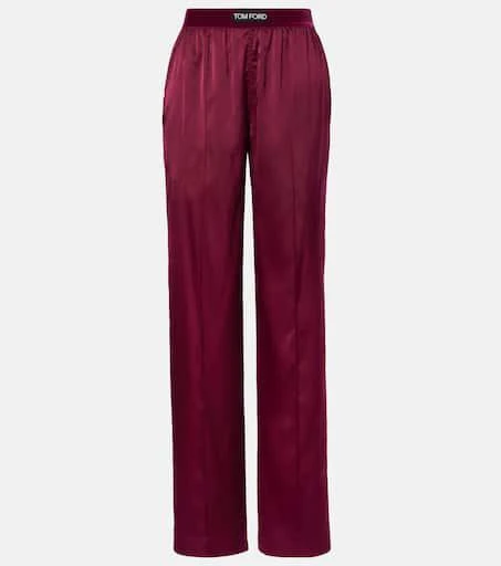 Tom Ford Silk-blend satin wide-leg pants 1