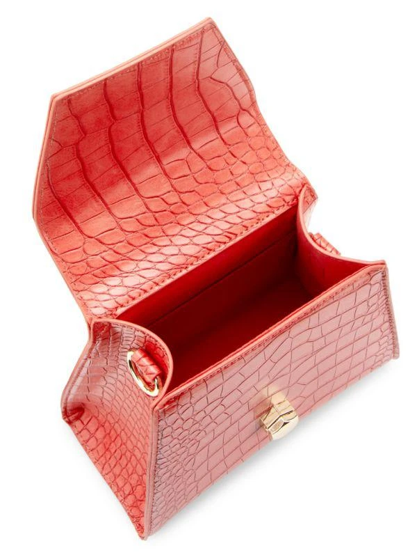 Badgley Mischka Croc-Embossed Vegan Leather Top Handle Bag 3