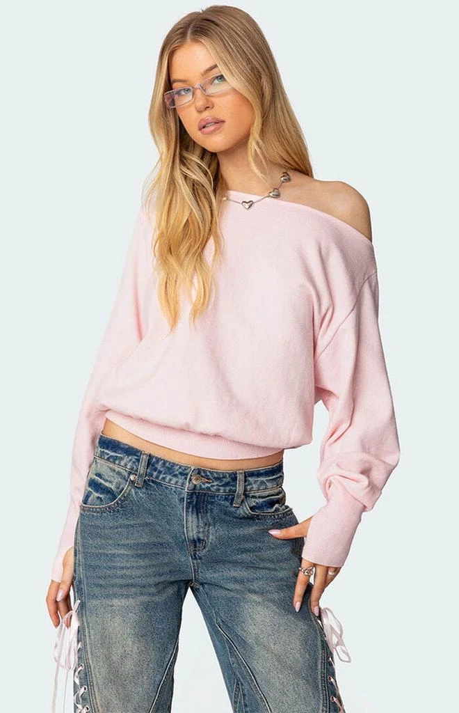 Edikted Off Shoulder Oversized Sweater 1