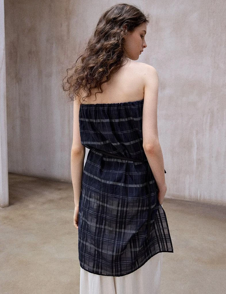 Pixie Market Navy Plaid Tube-Tunic Top-PREORDER 7