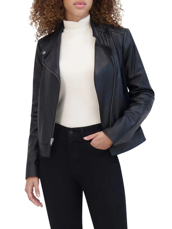 Andrew Marc Avril Leather Moto Jacket 4