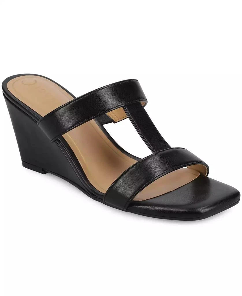 Journee Collection Women's Clodie T Strap Dress Wedge Sandals 1