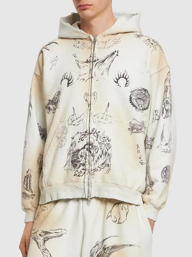 Balenciaga Tattoo Heavy Molleton Zip-up Hoodie 2