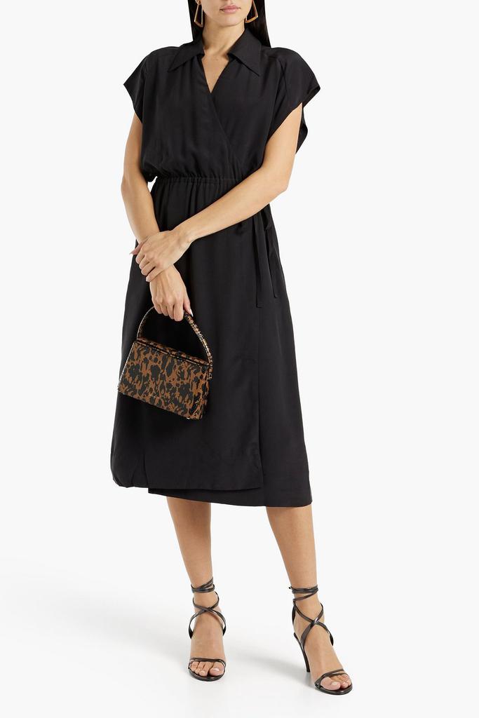 Equipment Karina washed-silk midi wrap dress