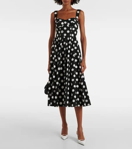 Dolce & Gabbana Polka-dot cotton poplin corset dress 2