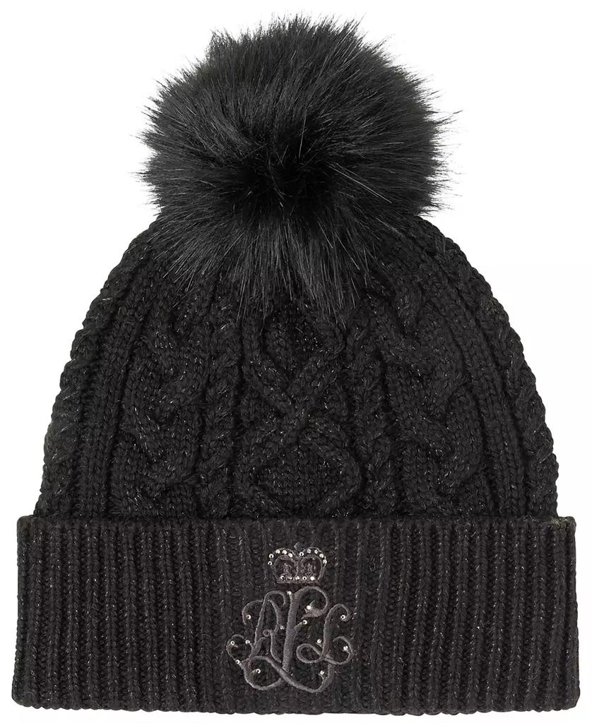 Ralph Lauren Metallic Embroidered Beanie Hat