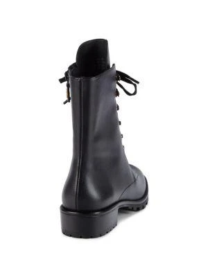 Stuart Weitzman Laine Leather Combat Boots 3
