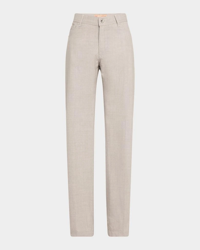 Marco Pescarolo Men's 130s Tropical Wool 5-Pocket Pants 1