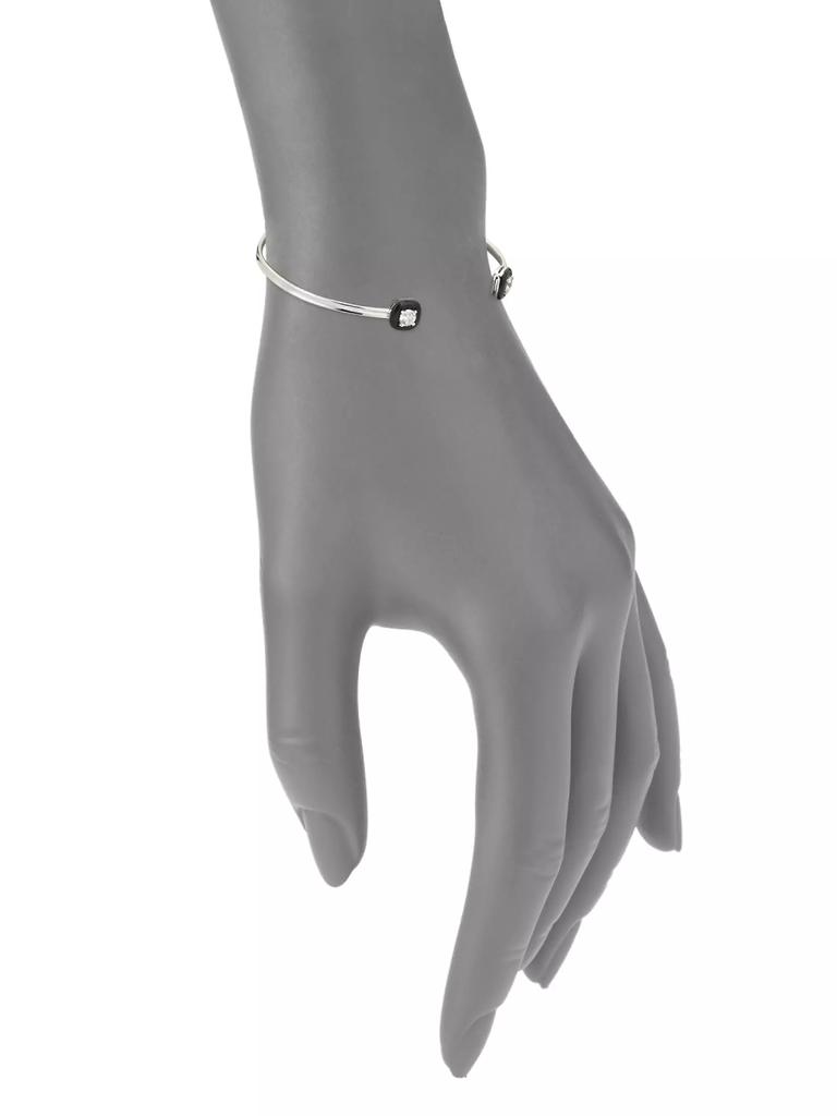 Nikos Koulis Oui Diamond, Enamel & 18K White Gold Bangle