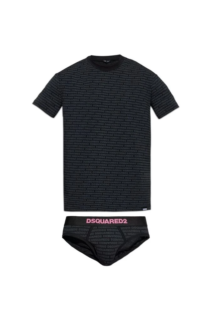 DSQUARED2 Dsquared2 Allover Logo Printed Sleepwear Set