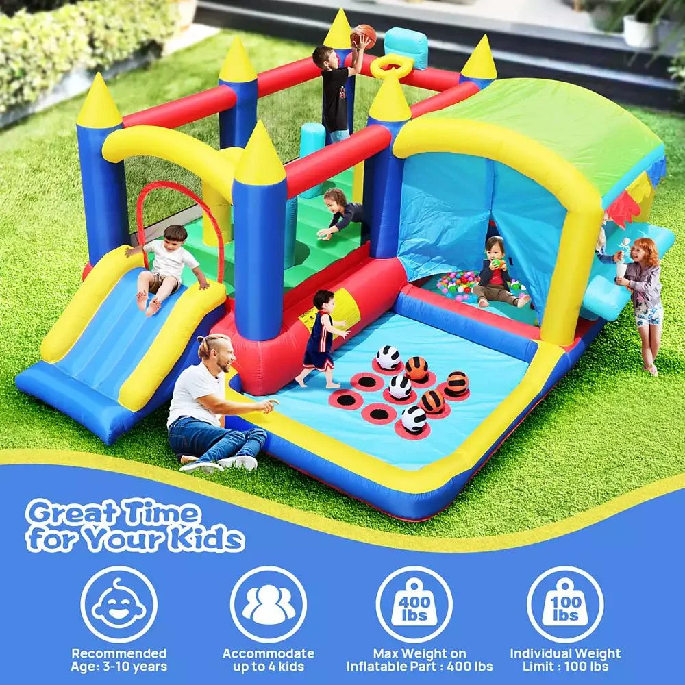 Streamdale Furniture 7-in-1 Inflatable Bouncy House with Ball Pit 3
