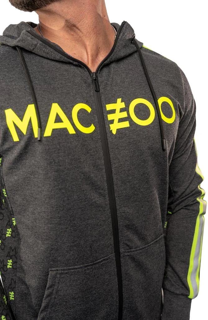 Maceoo Monogram Cotton Blend Logo Zip Hoodie 7