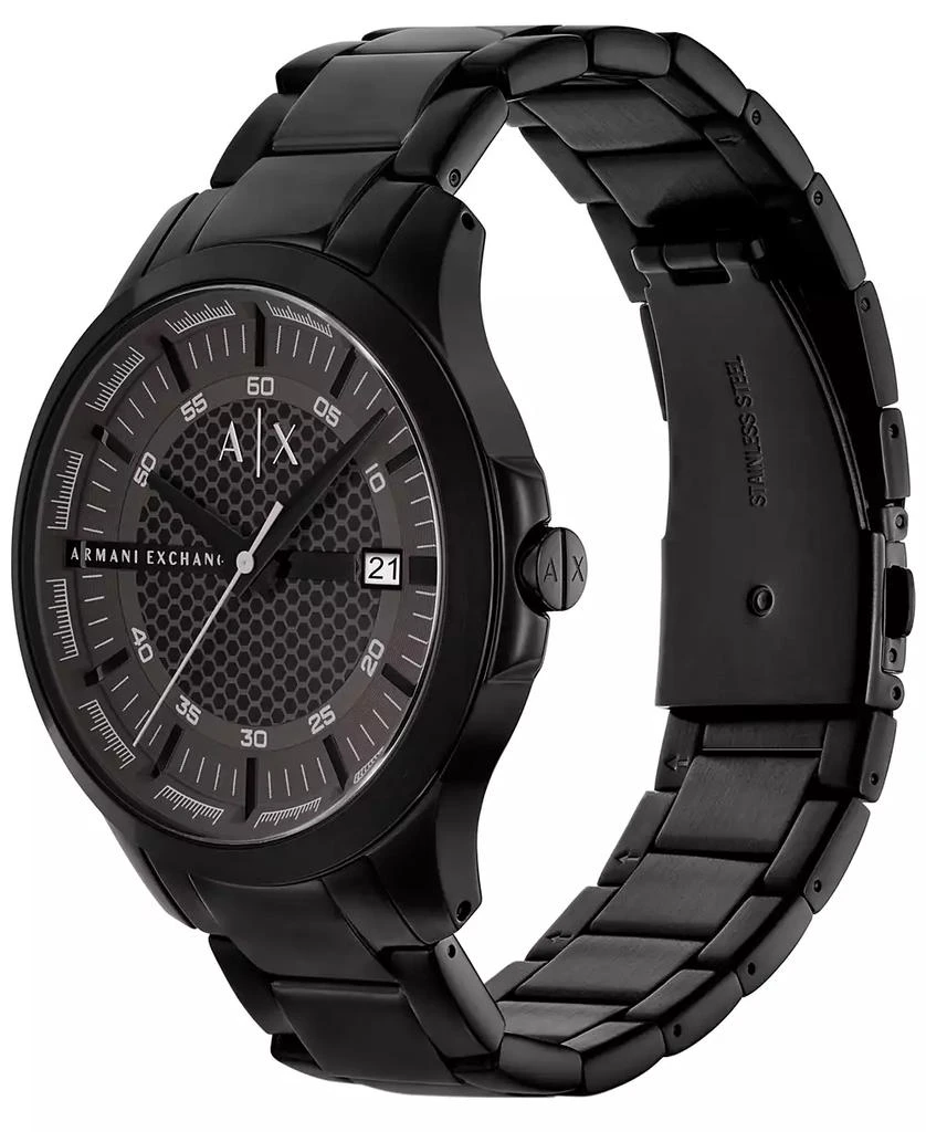 Armani Exchange Men's Quartz Three-Hand Date Black Stainless Steel Watch, 46mm 4