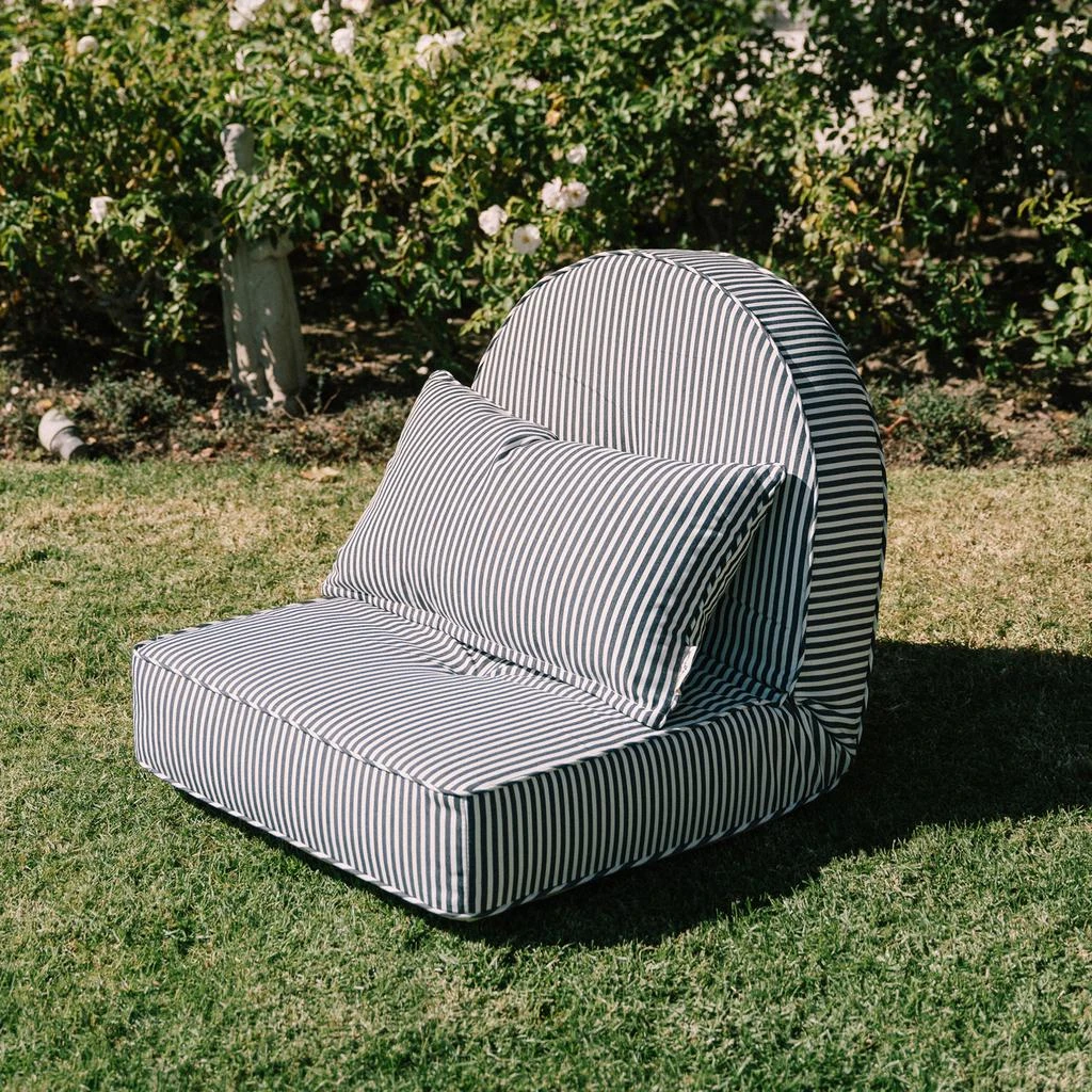 Business & Pleasure Reclining Pillow Lounger - Navy Stripe 3